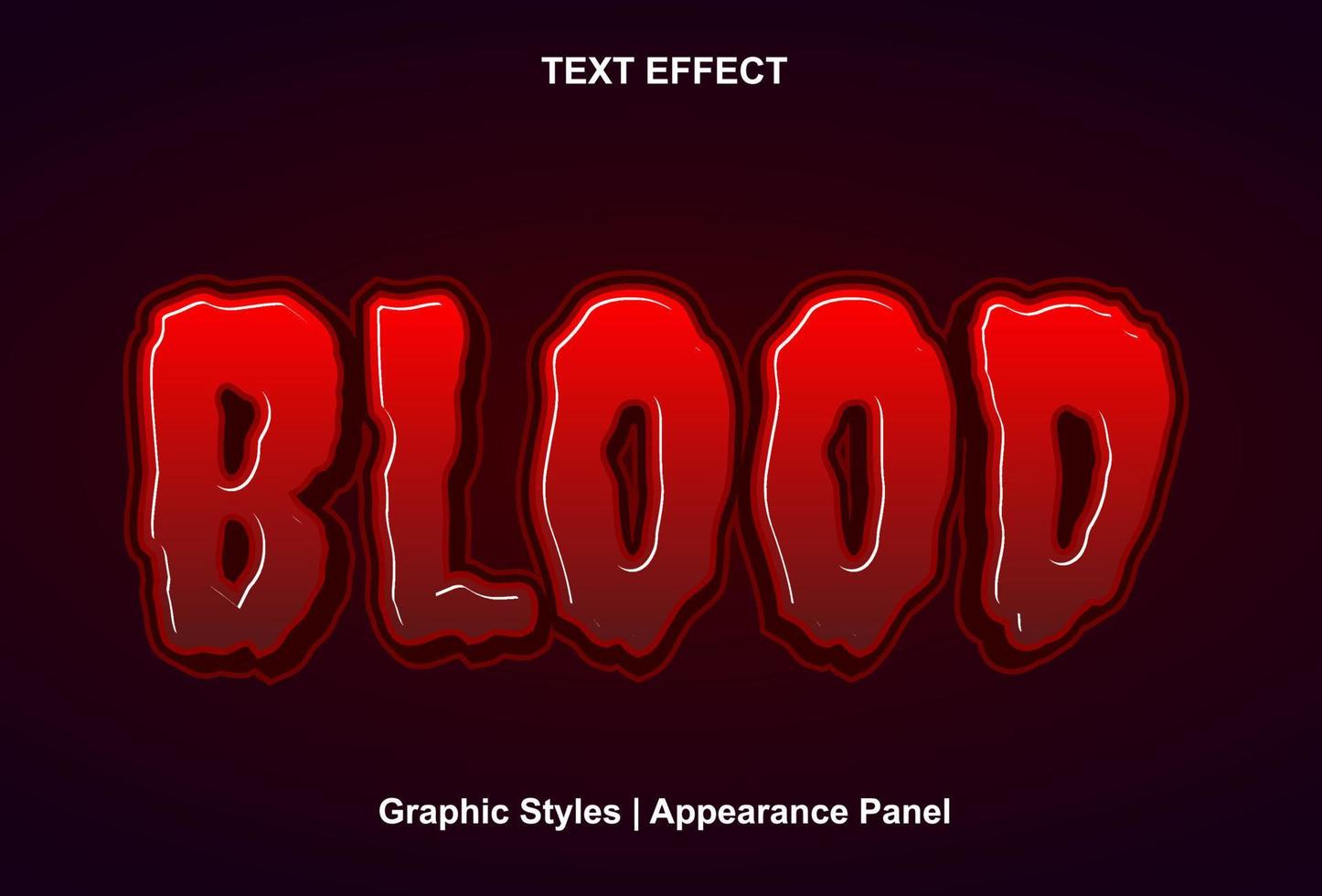 bloed tekst effect en bewerkbare vector