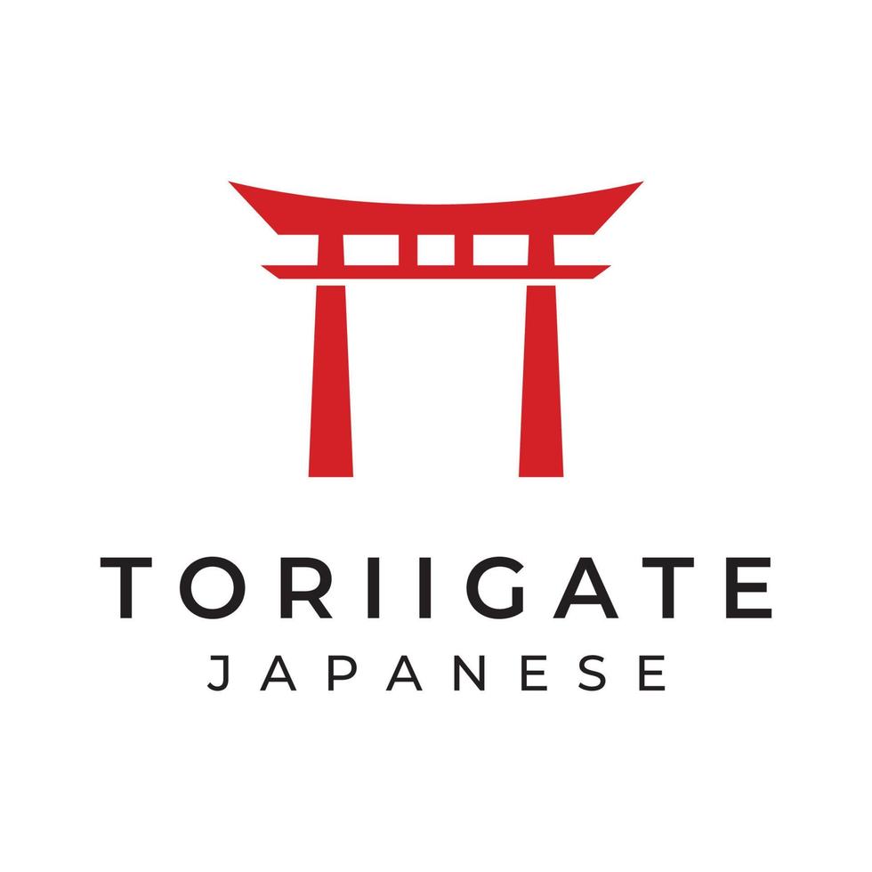 creatief ontwerp van oude Japans tori poort logo.japan erfenis, cultuur en geschiedenis tori gate.logo voor bedrijf. vector