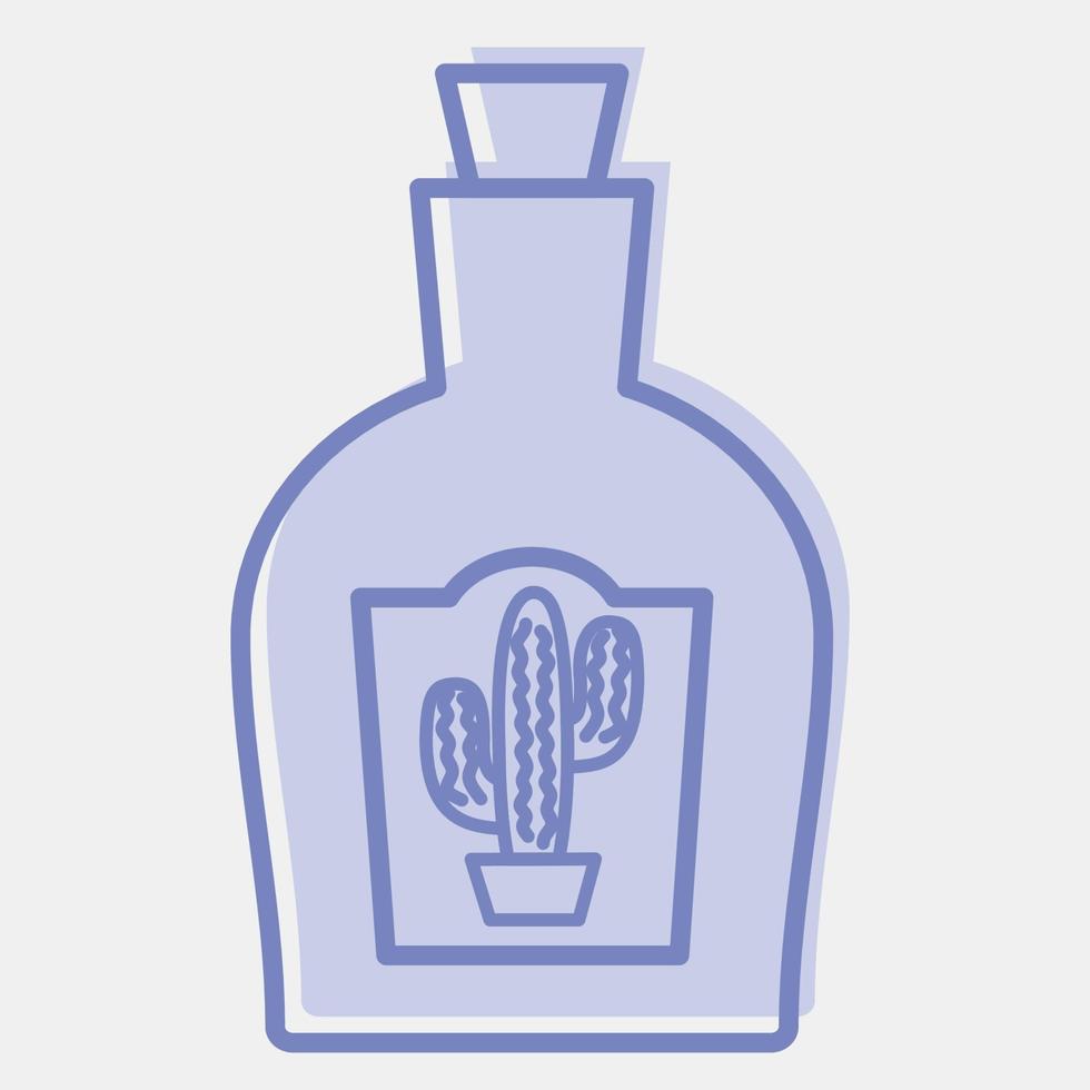 icoon tequila. dag van de dood viering elementen. pictogrammen in twee toon stijl. mooi zo voor afdrukken, affiches, logo, partij decoratie, groet kaart, enz. vector