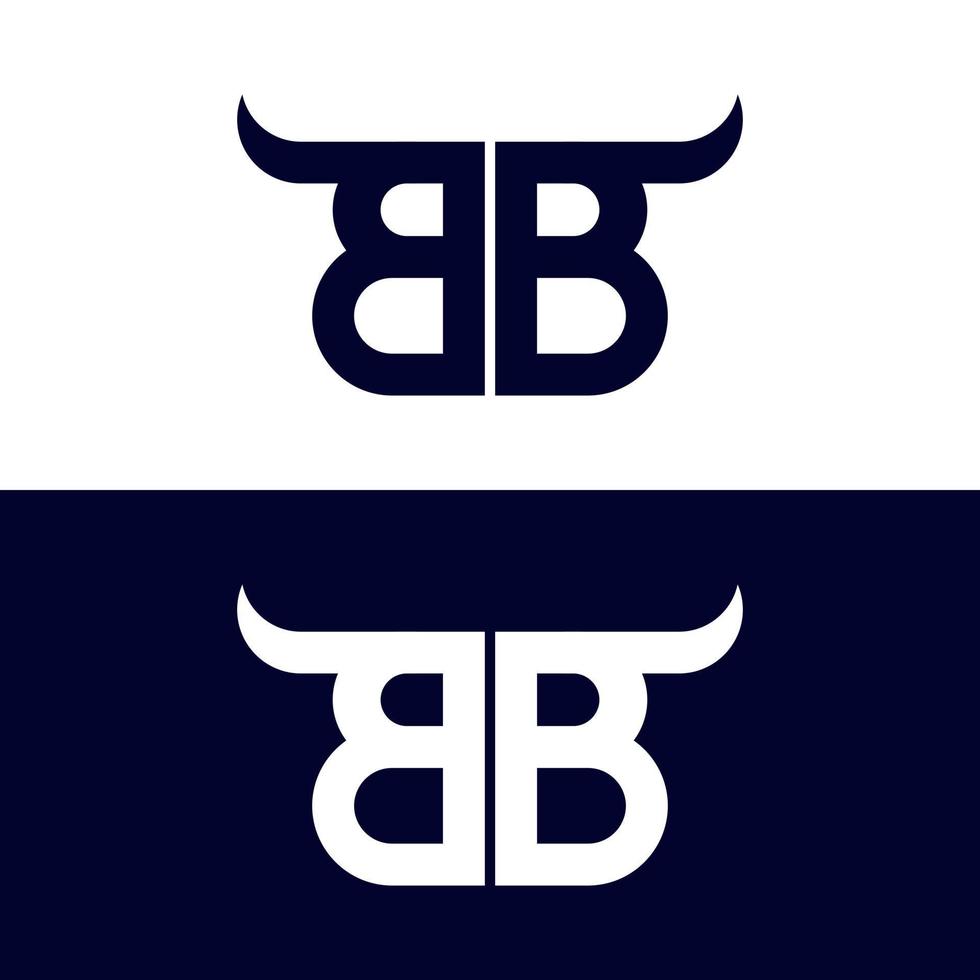 brief b b logo ontwerp vector