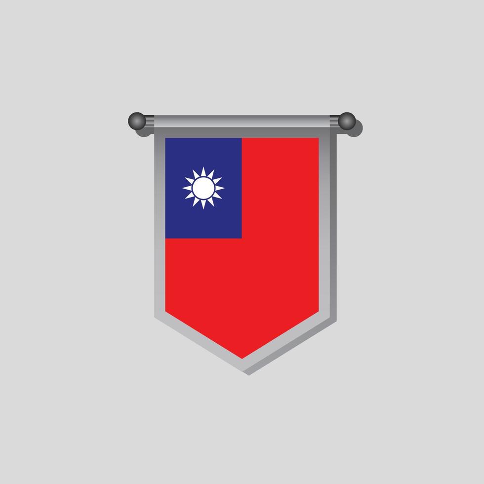 illustratie van Taiwan vlag sjabloon vector