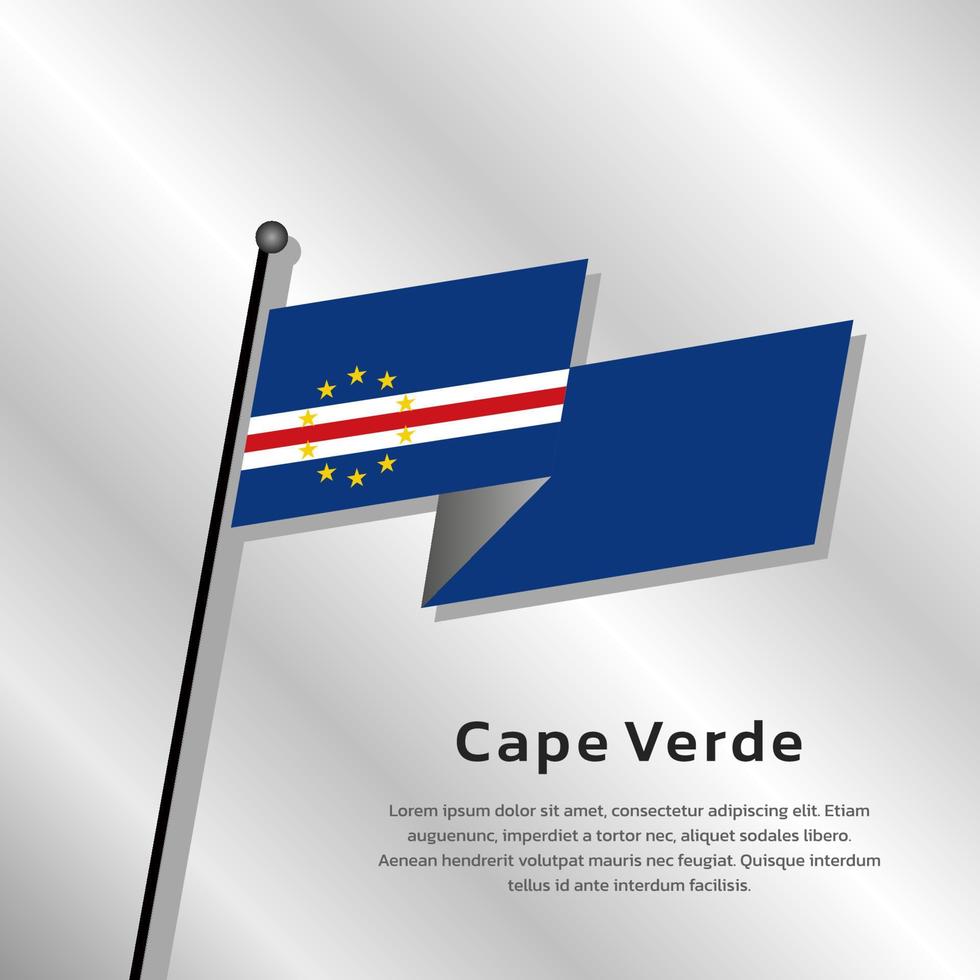 illustratie van kaap verde vlag sjabloon vector