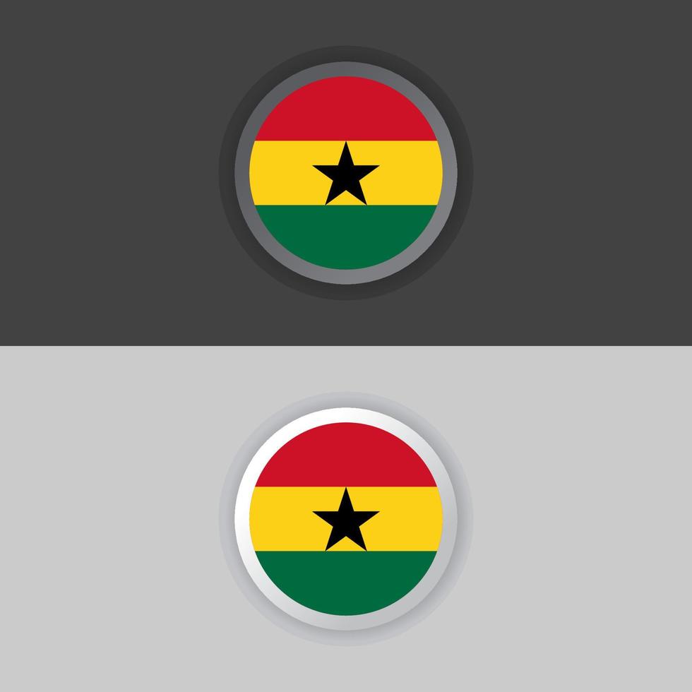 illustratie van Ghana vlag sjabloon vector