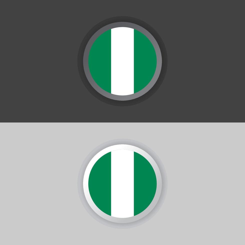 illustratie van Nigeria vlag sjabloon vector