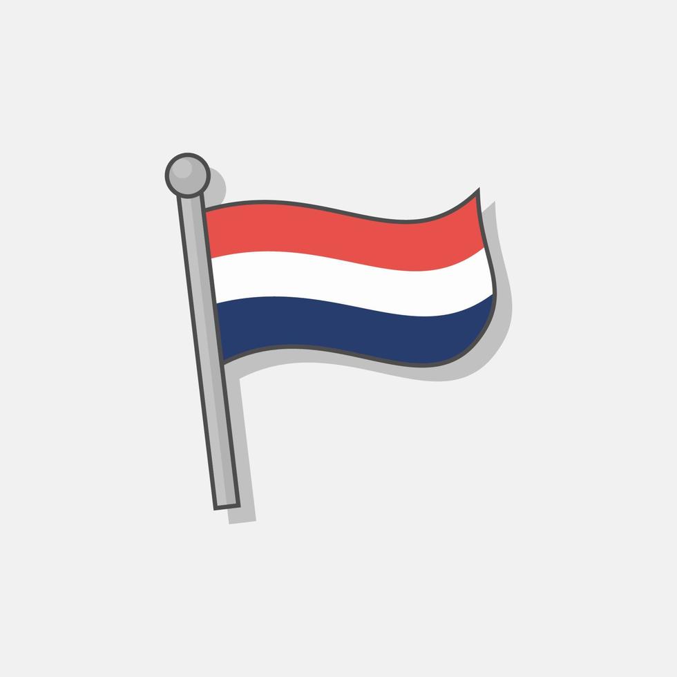 illustratie van Nederland vlag sjabloon vector