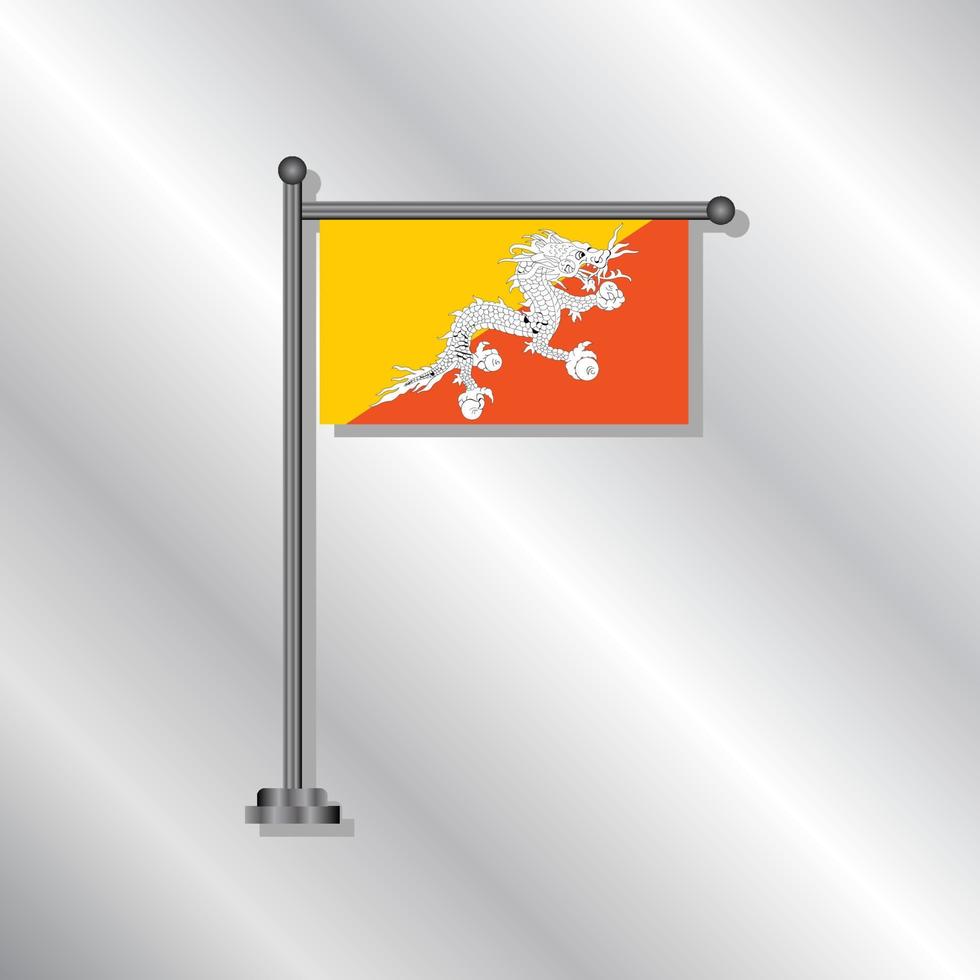 illustratie van Bhutan vlag sjabloon vector