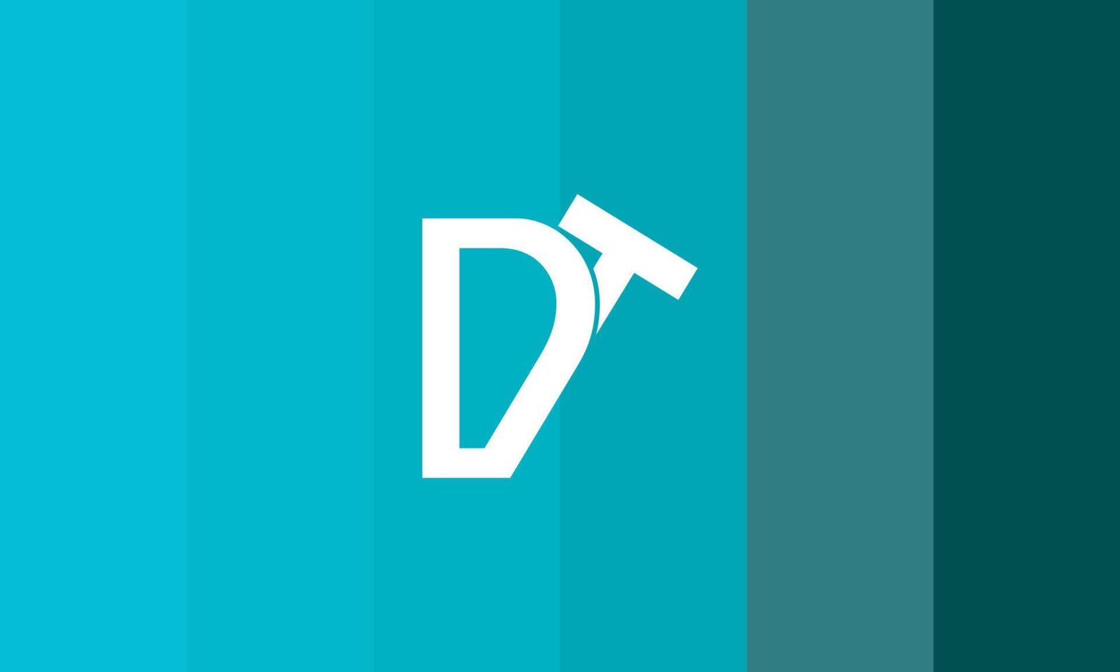 alfabet letters initialen monogram logo dt, td, d en t vector