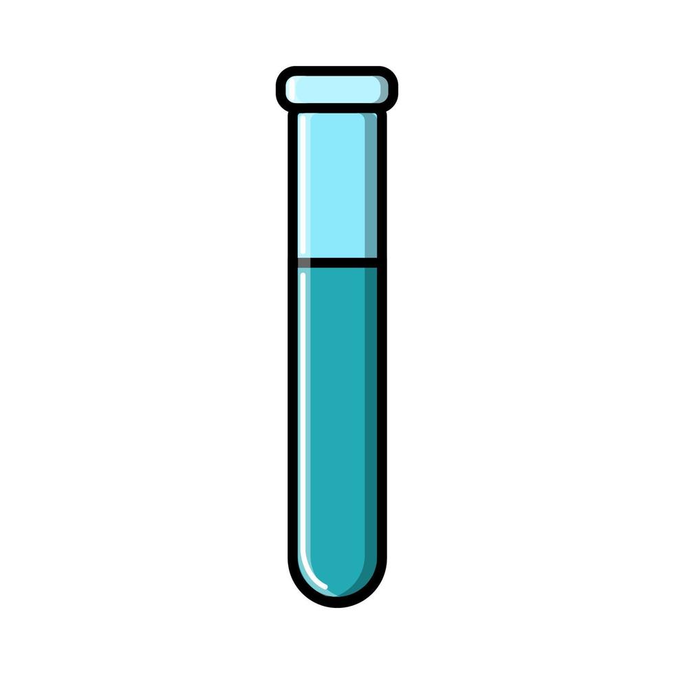 medisch Onderzoek glas beker, fles, test buis voor Onderzoek in de laboratorium, de studie van wetenschappelijk drugs, icoon Aan een wit achtergrond. vector illustratie