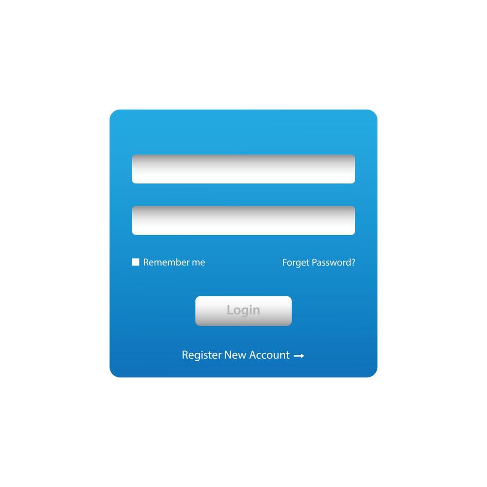 Log in scherm en teken in het formulier sjabloon voor mobiel app of website ontwerp vector