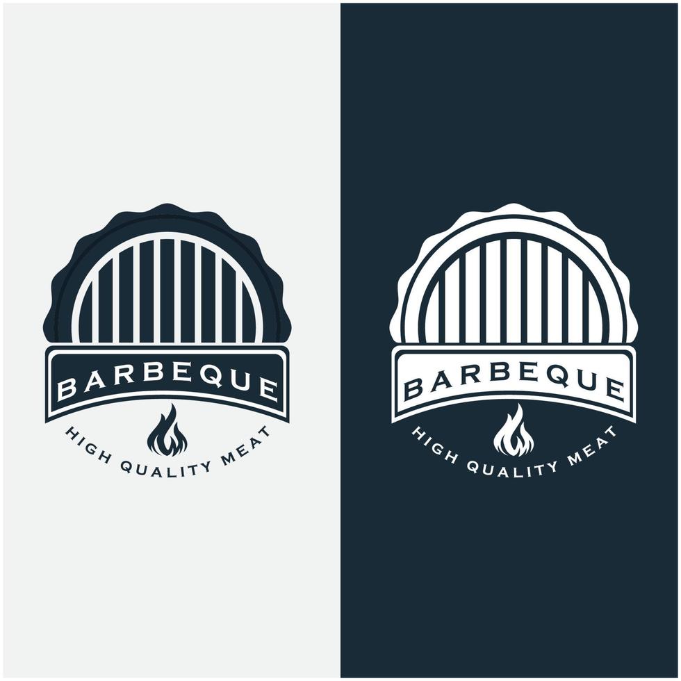 barbecue logo en symbool vector