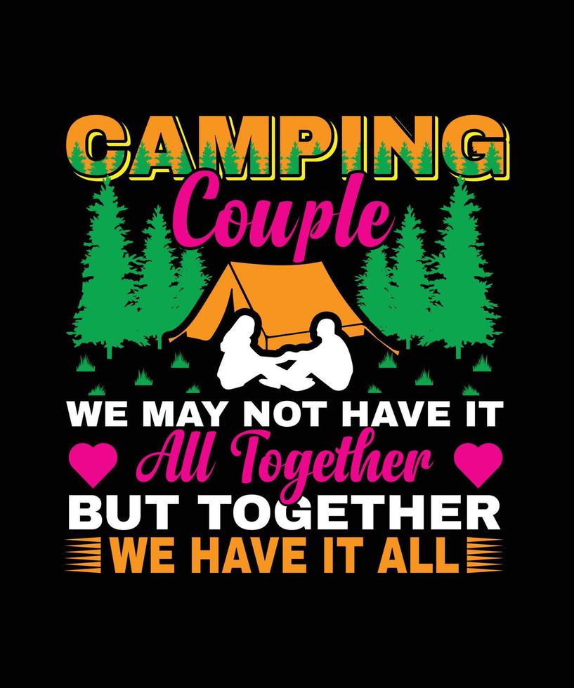 camping t-shirt ontwerp vector