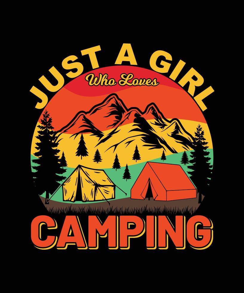 camping t-shirt ontwerp vector