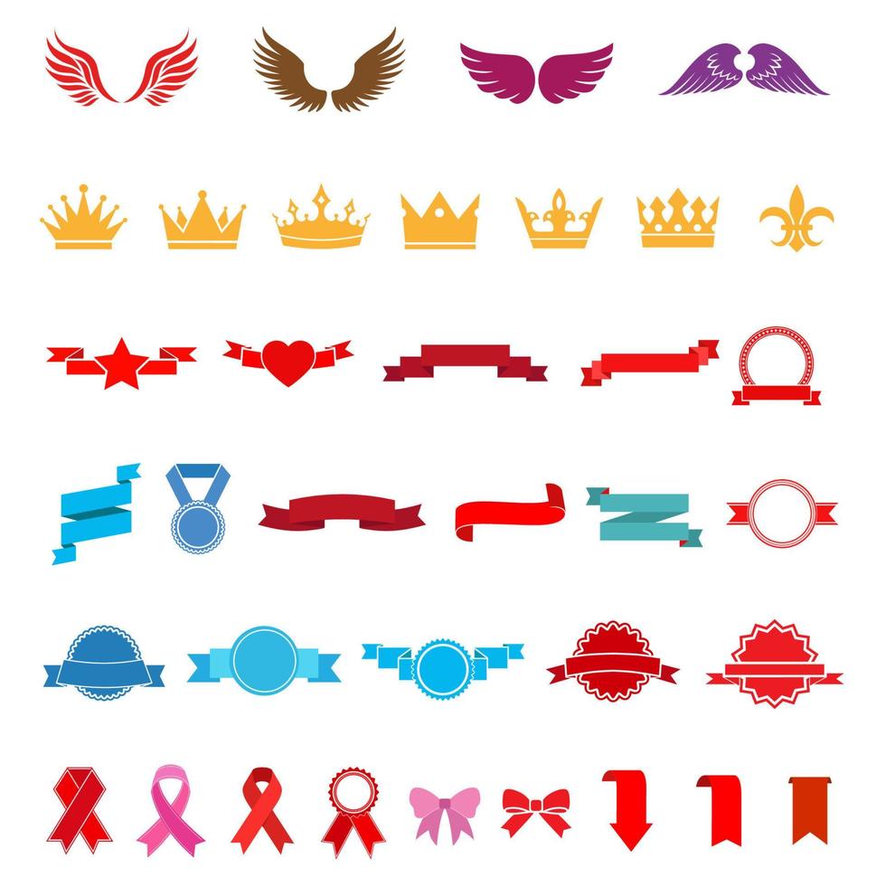 illustratie reeks van divers banners en emblemen vector