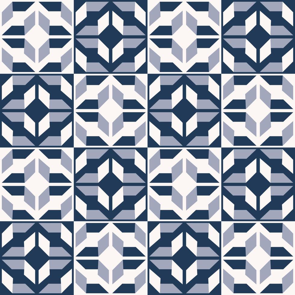 abstract meetkundig naadloos patroon. blauw Wit meetkundig naadloos geruit patroon stijl. etnisch meetkundig blauw kleur patroon achtergrond voor interieur decoratie elementen, inpakken. vector