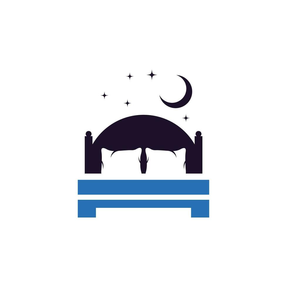 bed vector logo ontwerp. bed op te slaan icoon logo ontwerp.