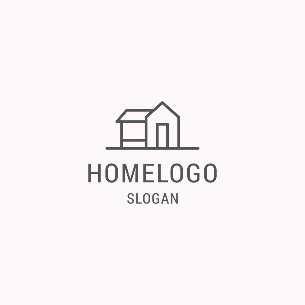 huis logo pictogram platte ontwerpsjabloon vector