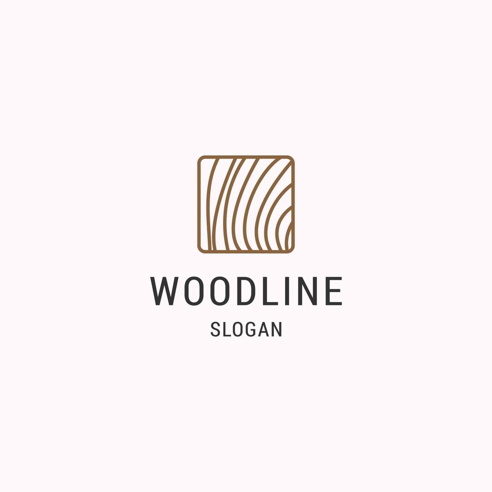 houten logo icoon ontwerp sjabloon vector illustratie