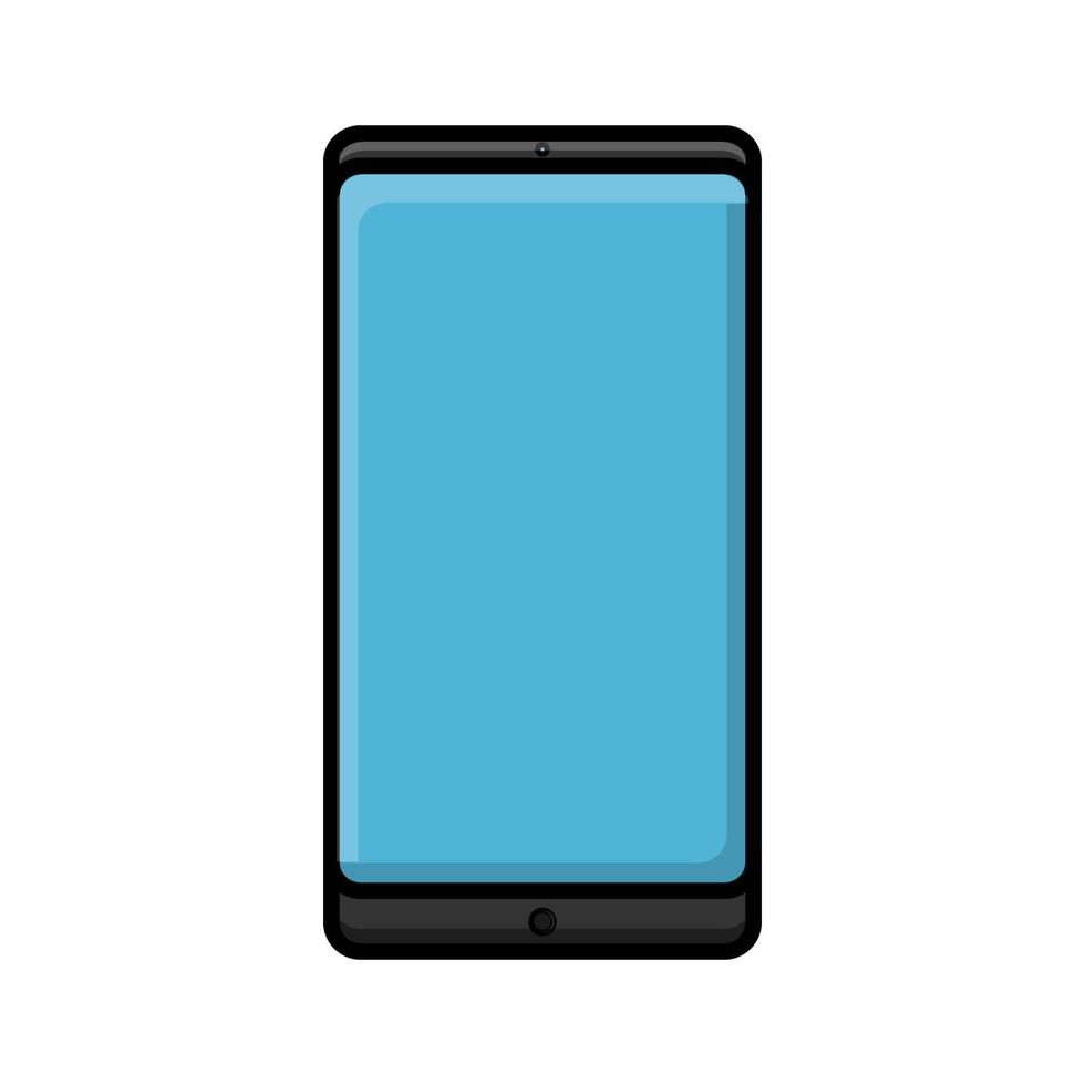 vector illustratie van een vlak icoon van een modern digitaal digitaal slim rechthoekig smartphone mobiel telefoon met geïsoleerd Aan wit achtergrond. computer digitaal technologieën