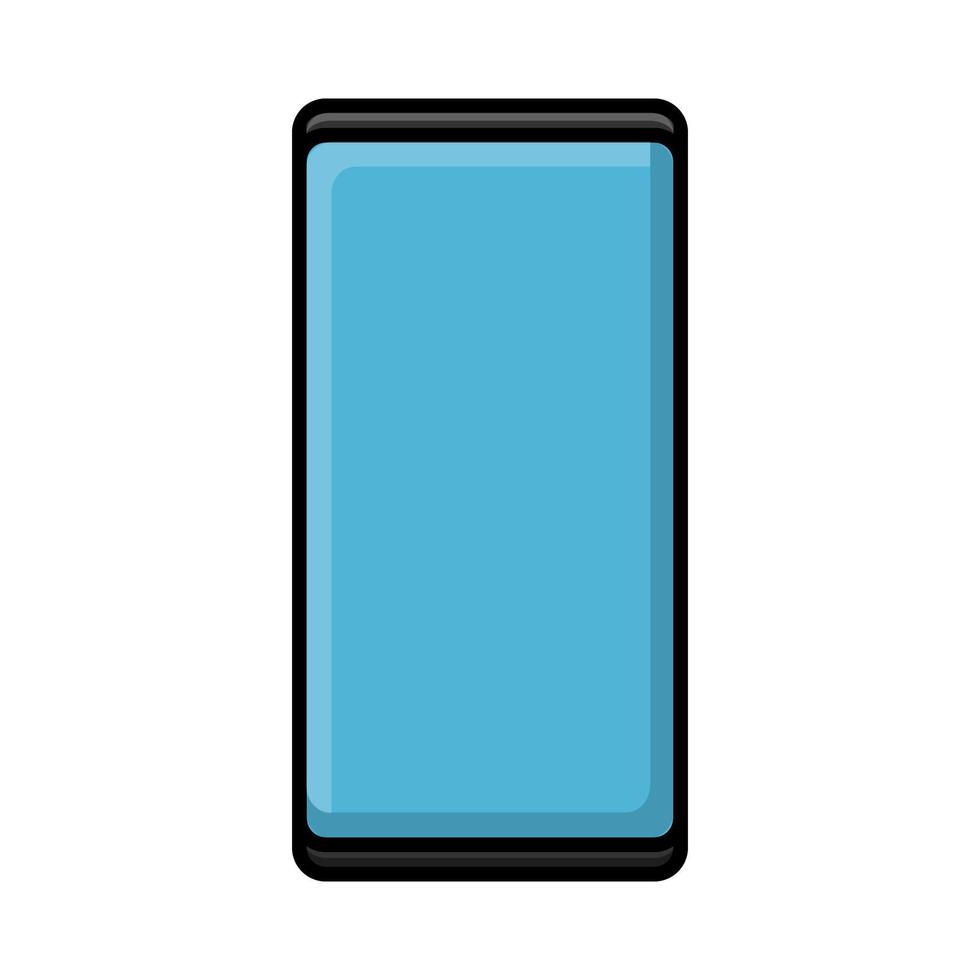 vector illustratie van een vlak icoon van een modern digitaal digitaal slim rechthoekig smartphone mobiel telefoon met geïsoleerd Aan wit achtergrond. concept computer digitaal technologieën