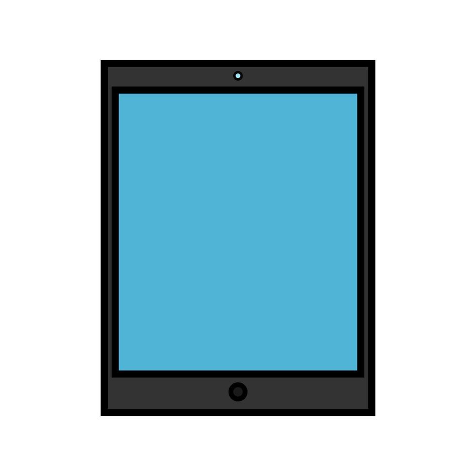 vector illustratie van een vlak icoon gemakkelijk modern digitaal digitaal rechthoekig mobiel tablet geïsoleerd Aan wit achtergrond. concept computer digitaal technologieën