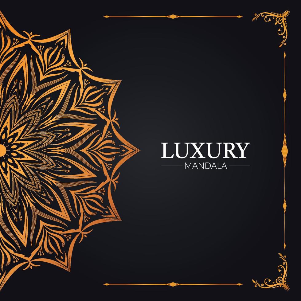 luxe mandala achtergrond in helling kleur vector
