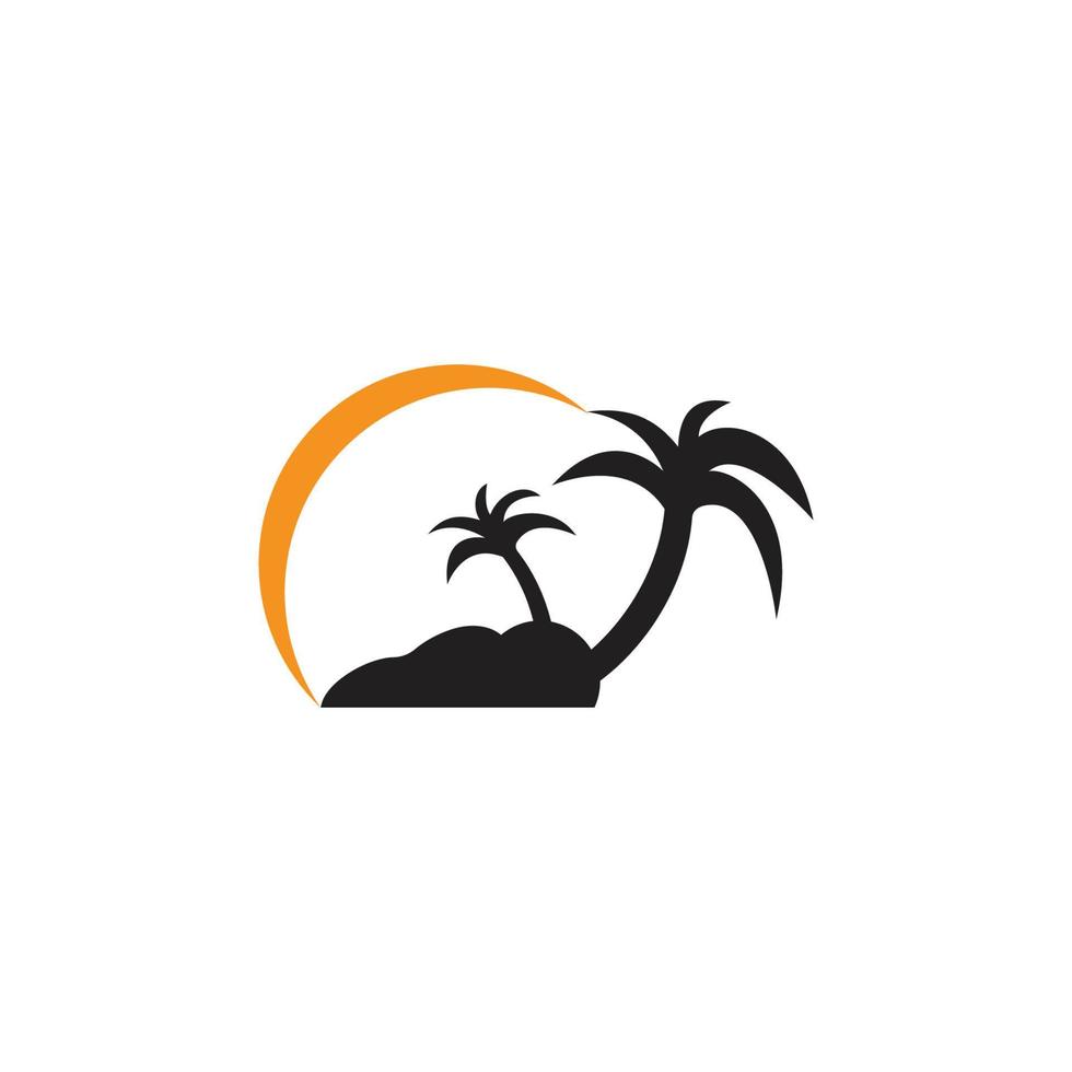 palmboom zomer logo vector