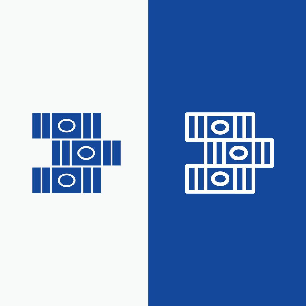 boeken onderwijs bibliotheek lijn en glyph solide icoon blauw banier lijn en glyph solide icoon blauw banier vector