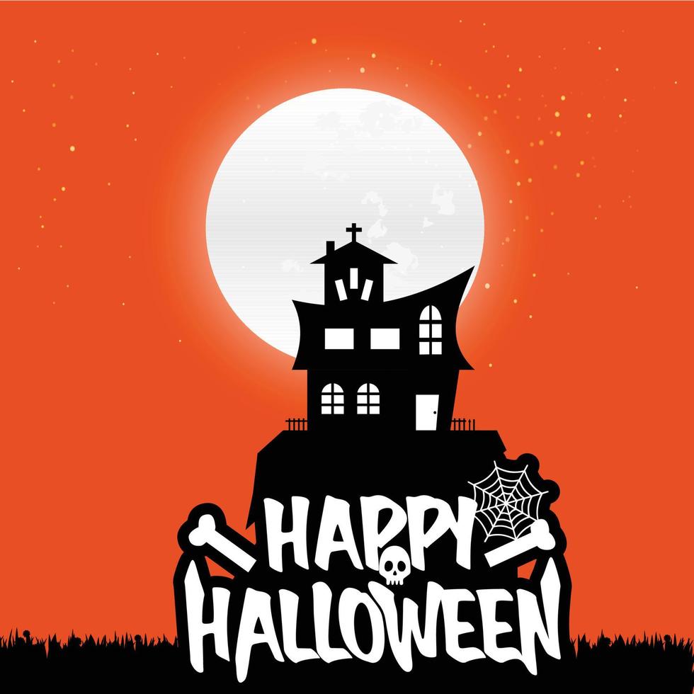 gelukkig halloween eng nacht achtergrond vector