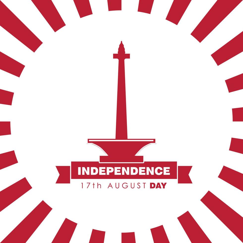 Indonesië onafhankelijkheid dag ontwerp vector