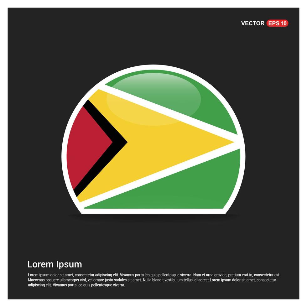 Guyana vlag ontwerp vector
