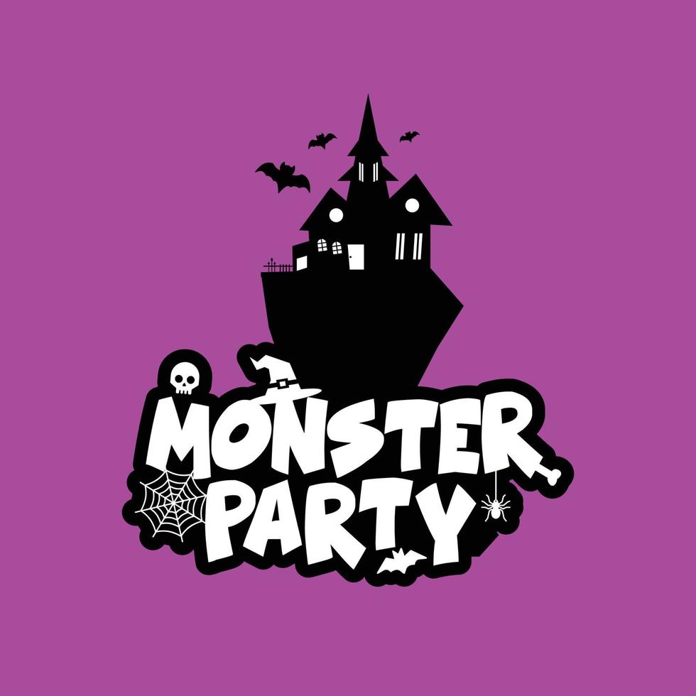 monster partij ontwerp met creatief ontwerp vector