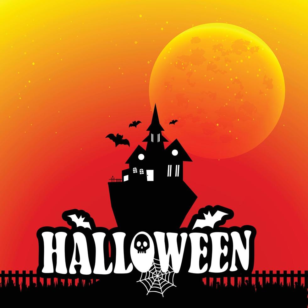 gelukkig halloween eng nacht achtergrond vector