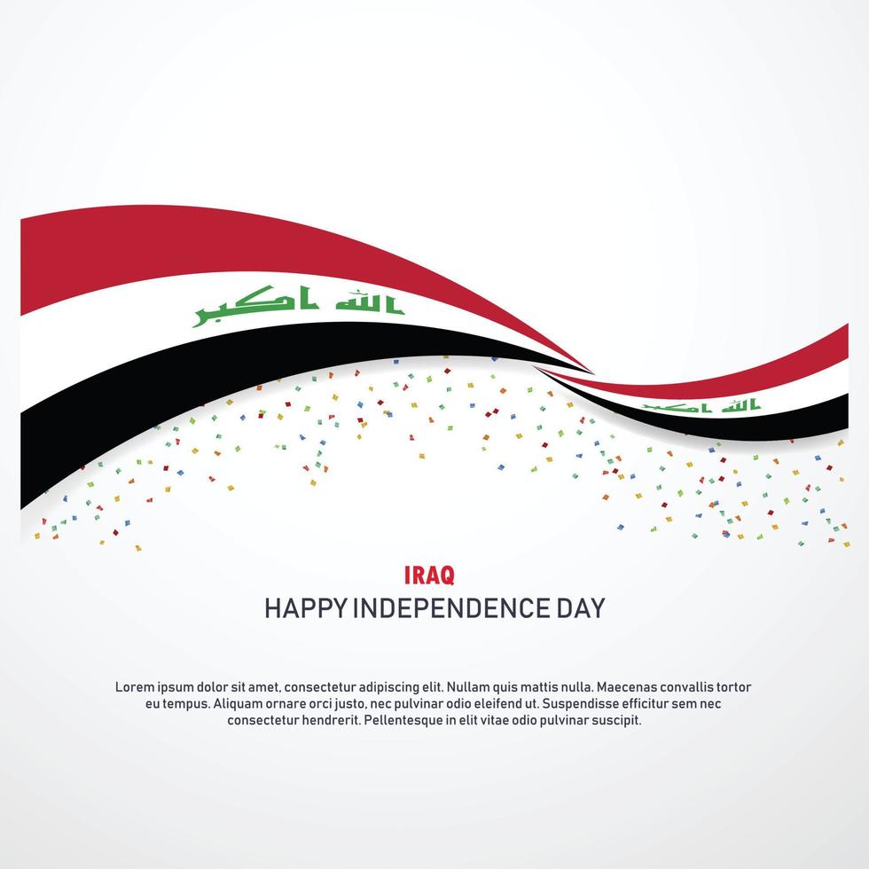 Irak gelukkig onafhankelijkheid dag achtergrond vector