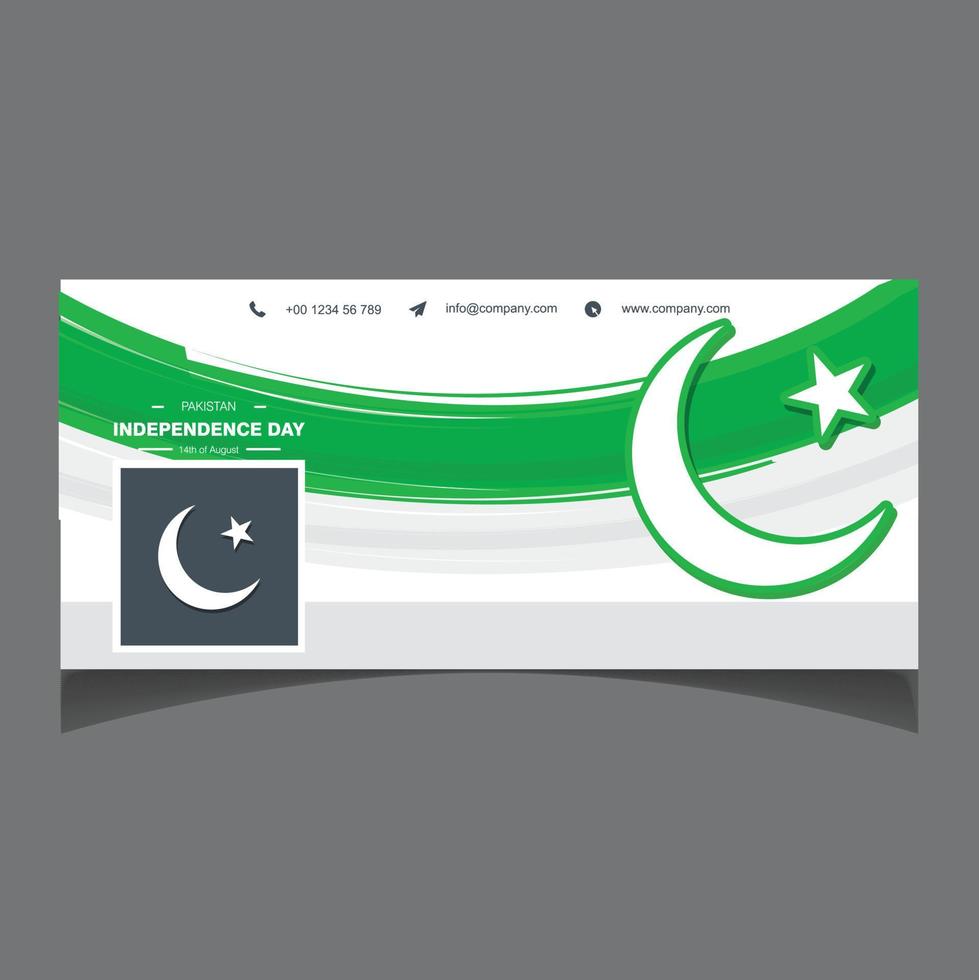 Pakistan onafhankelijkheid dag sociaal media Hoes ontwerp vector