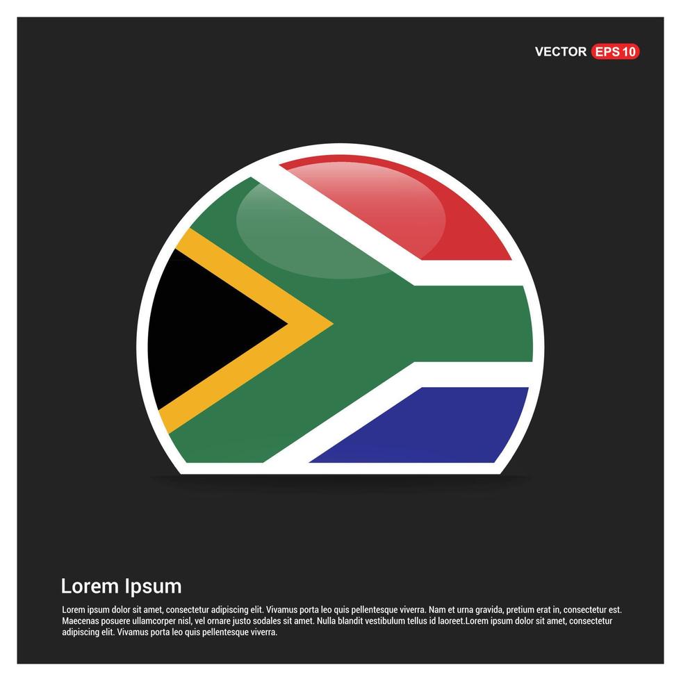 zuiden Afrika vlag ontwerp vector