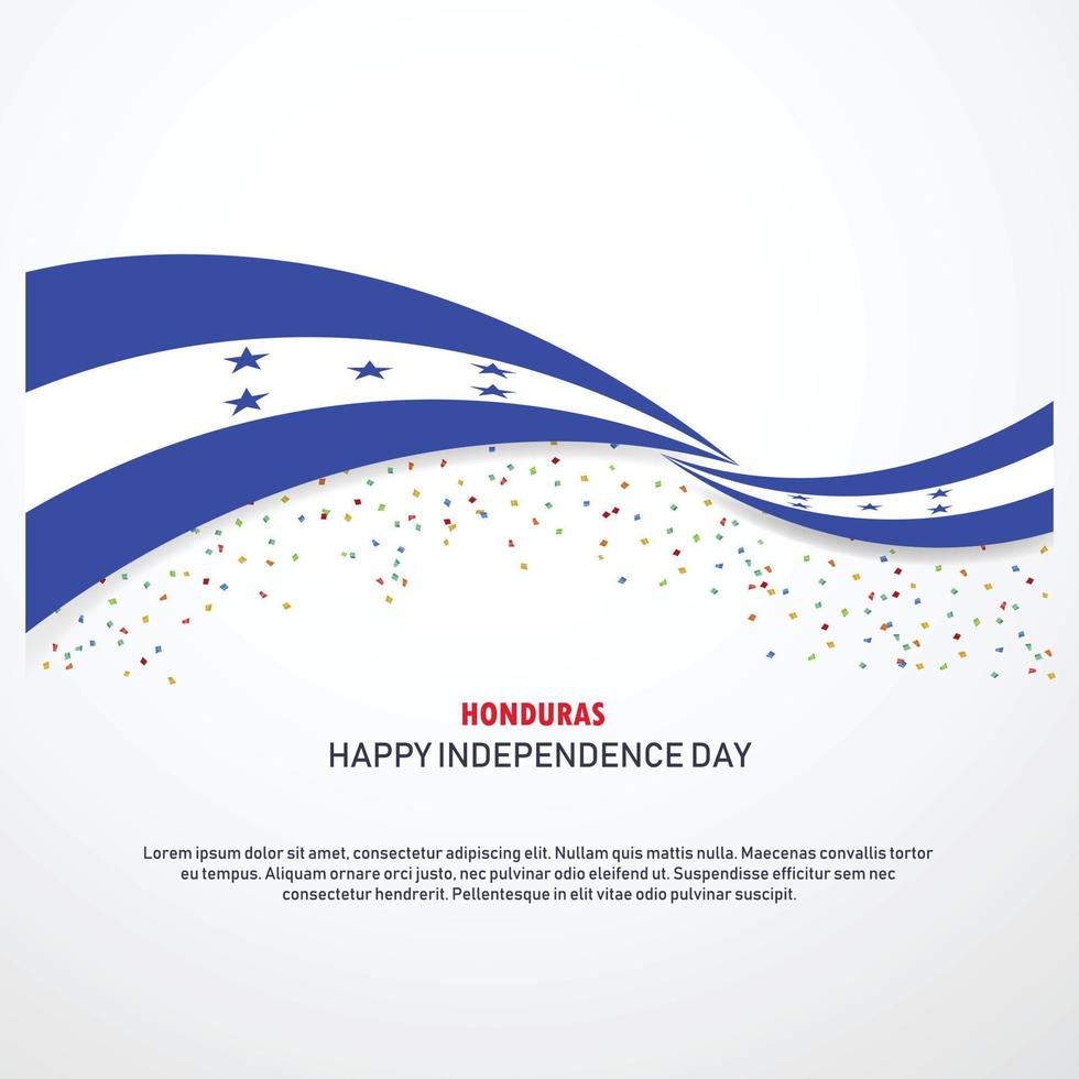 Honduras gelukkig onafhankelijkheid dag achtergrond vector