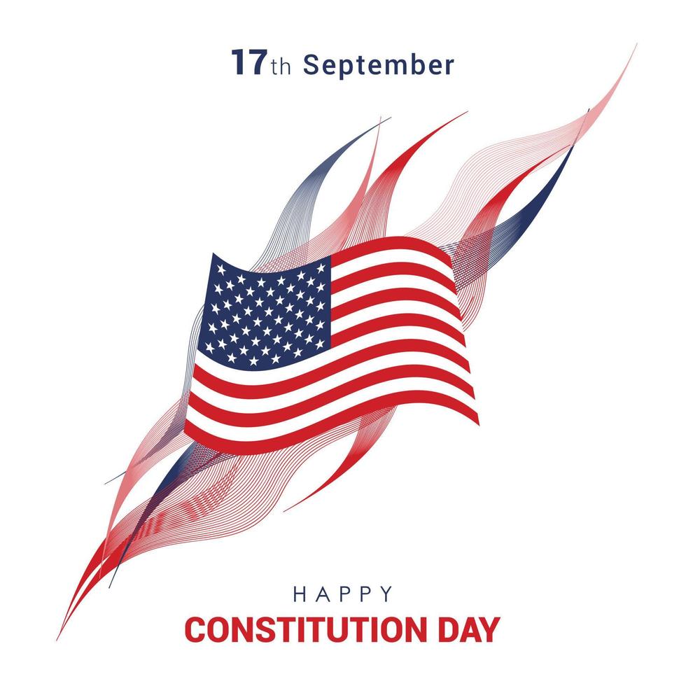gelukkig grondwet dag ontwerp kaart vector
