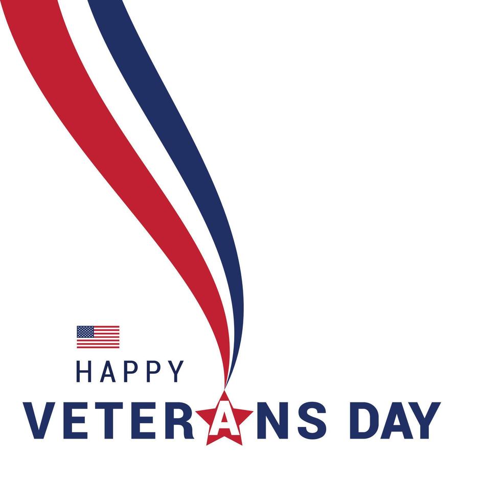 gelukkig veteranen dag ontwerp met typografie vector