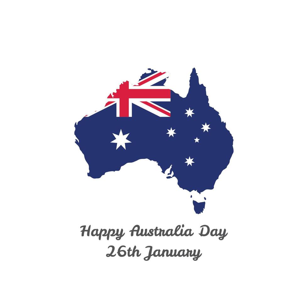 Australië onafhankelijkheid dag kaart vector