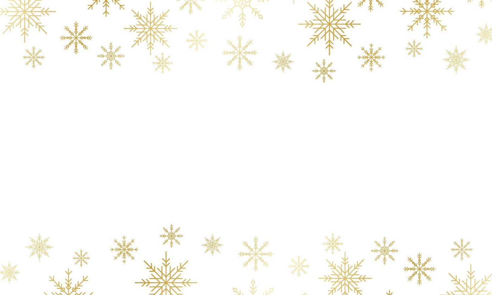 mooi winter achtergrond met goud sneeuwvlokken. Kerstmis achtergrond voor ontwerp. vector illustratie