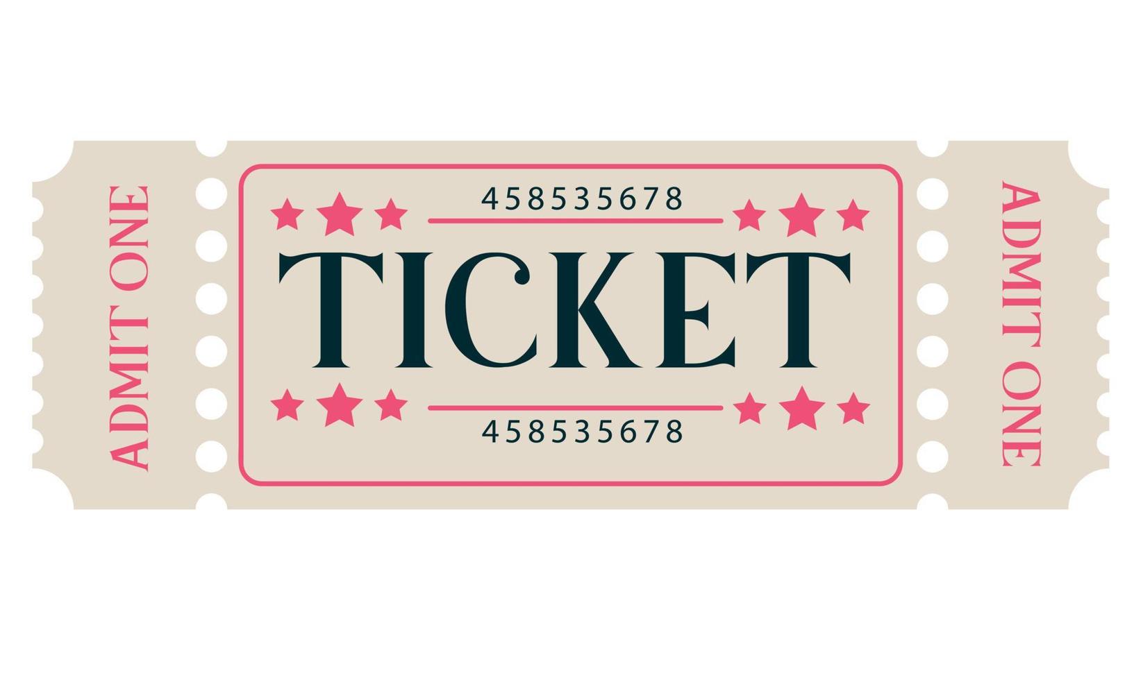 ticket film theater vector