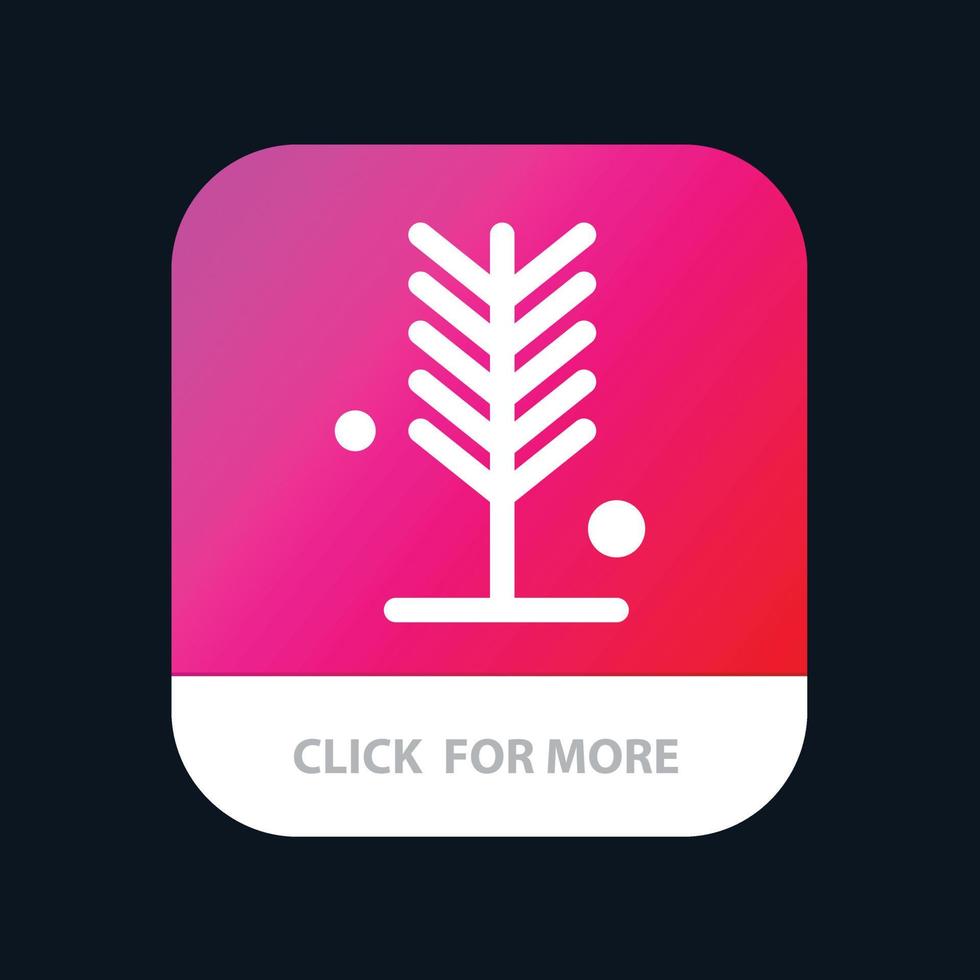 eco milieu natuur zomer boom mobiel app knop android en iOS glyph versie vector