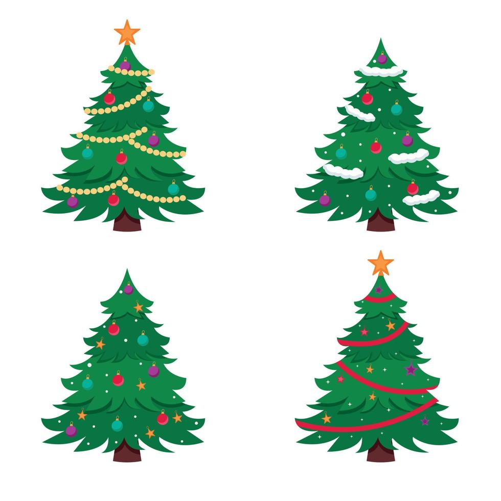 reeks van Kerstmis bomen. vector illustratie
