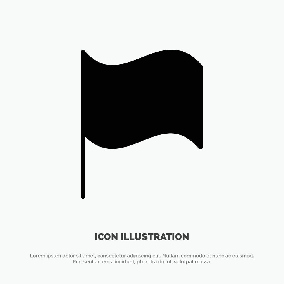 eenvoudig vlag ui solide glyph icoon vector