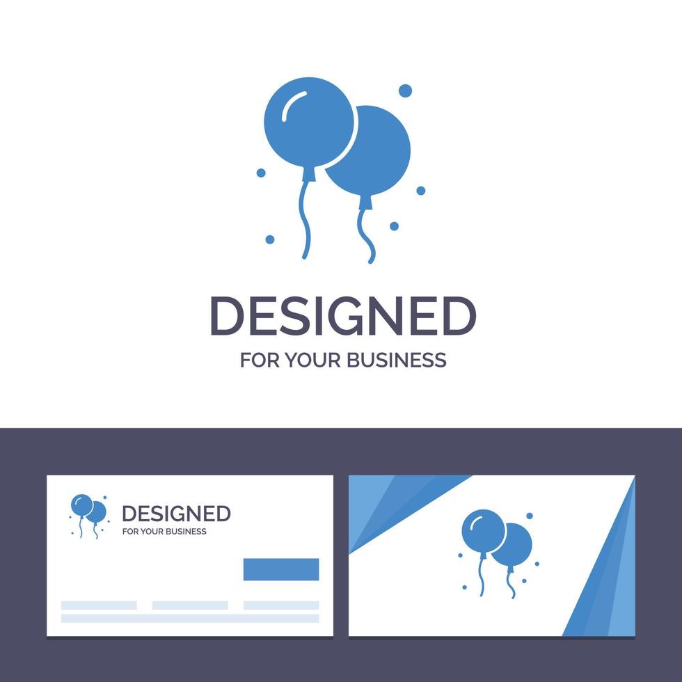 creatief bedrijf kaart en logo sjabloon ballon vlieg Canada vector illustratie