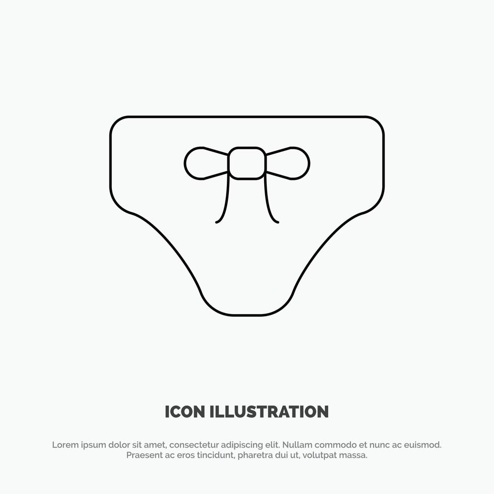 strand bikini kleren kleding lijn icoon vector