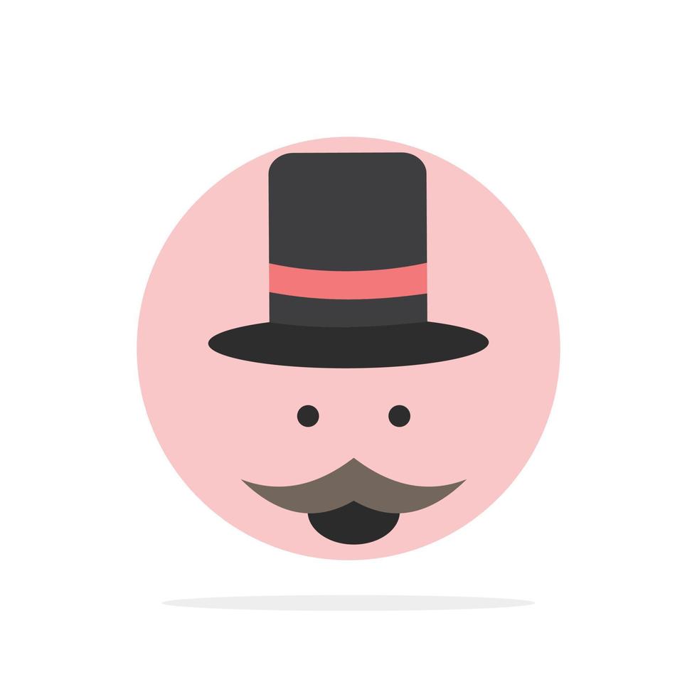 snor hipster movember hoed mannen vlak kleur icoon vector