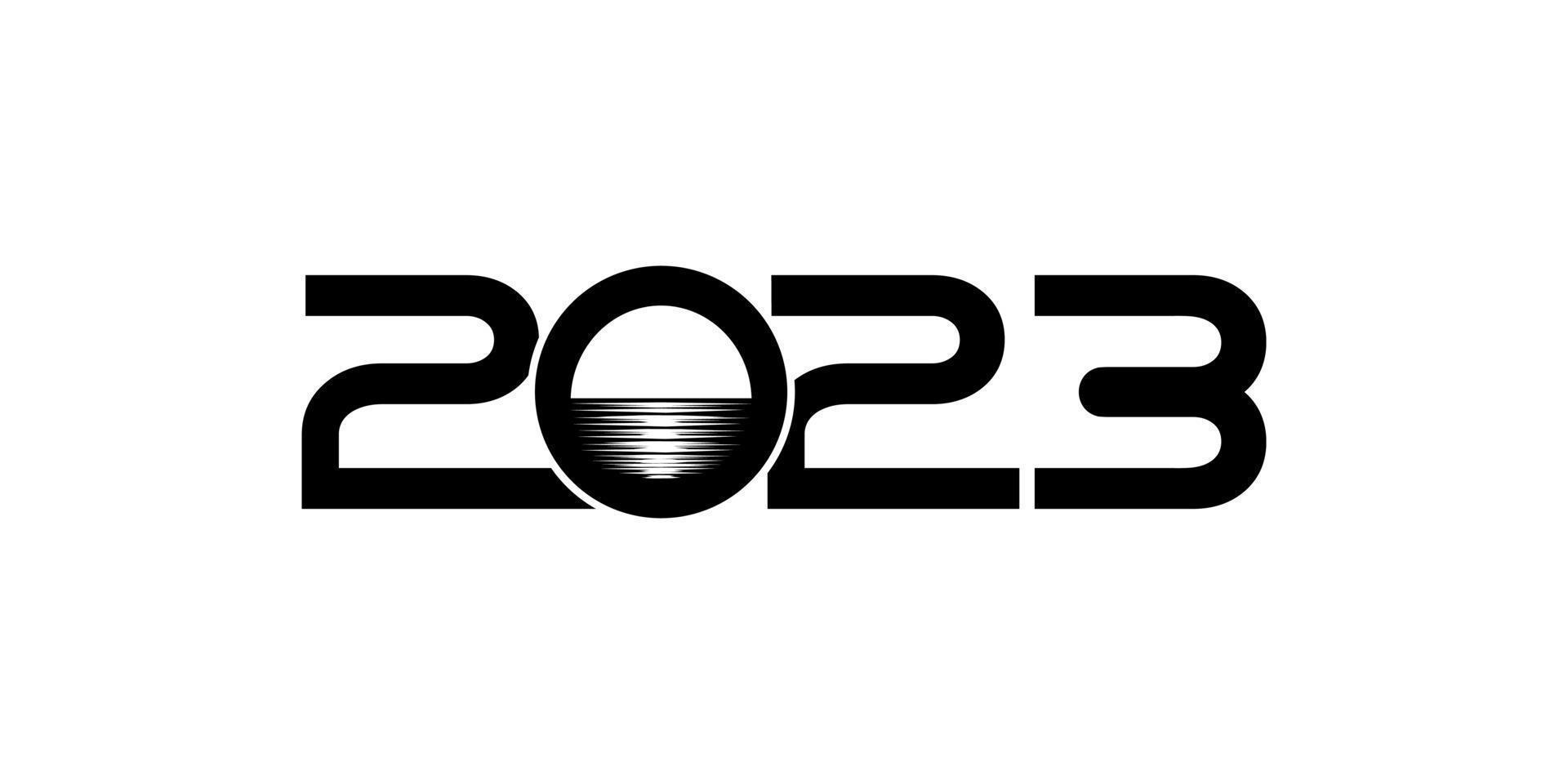 gelukkig nieuw jaar 2023 ontwerp illustratie voor kalender ontwerp, website, nieuws, inhoud, infographic of grafisch ontwerp element. vector illustratie