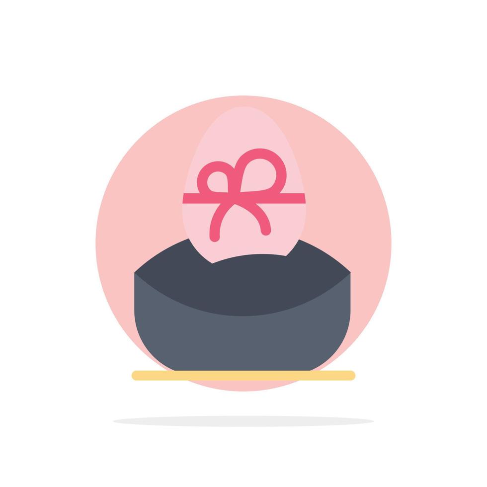 geschenk gekookt Pasen ei voedsel abstract cirkel achtergrond vlak kleur icoon vector