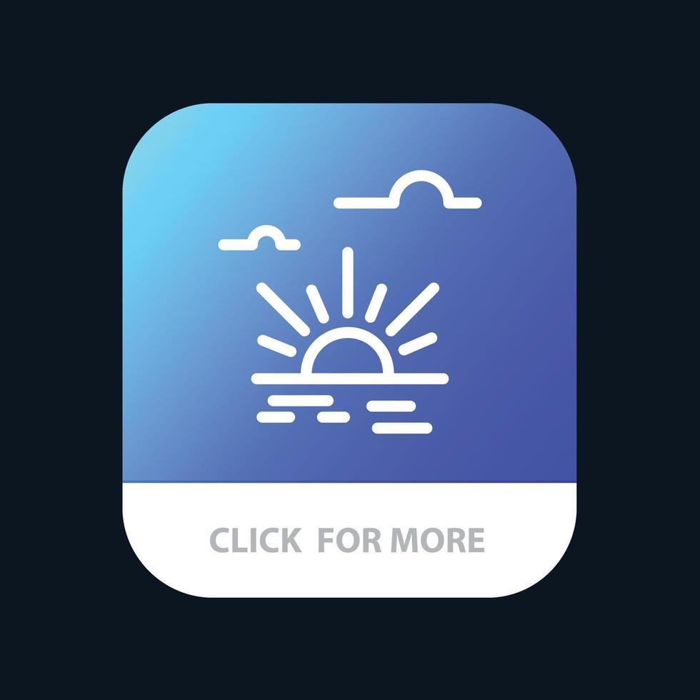 zon helderheid licht voorjaar mobiel app knop android en iOS lijn versie vector